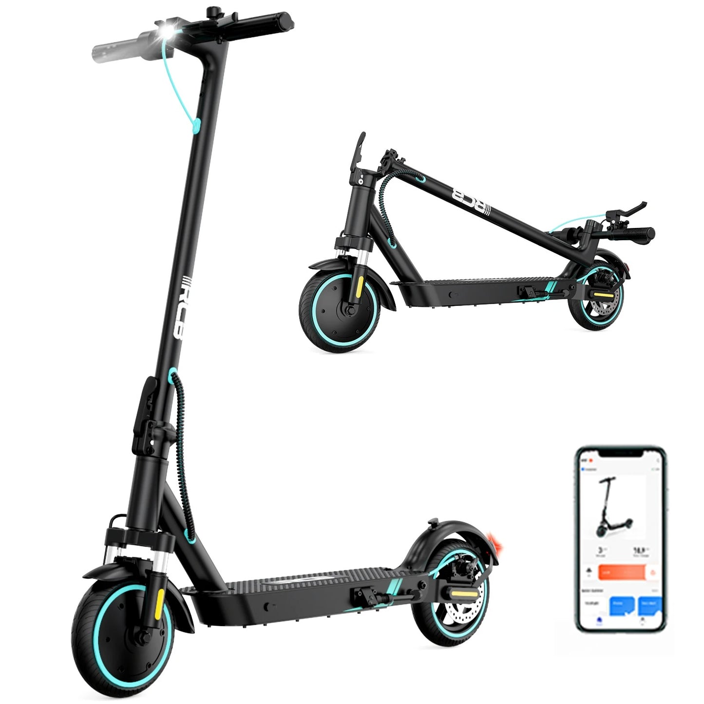 RCB-R17 Electric Scooter – 350W Motor, Max Speed 25 KM/H, 30 KM Range, 8.5" Solid Tire, Maximum Load 120 KG, Dual Braking, Perfect E-Scooter for Adult