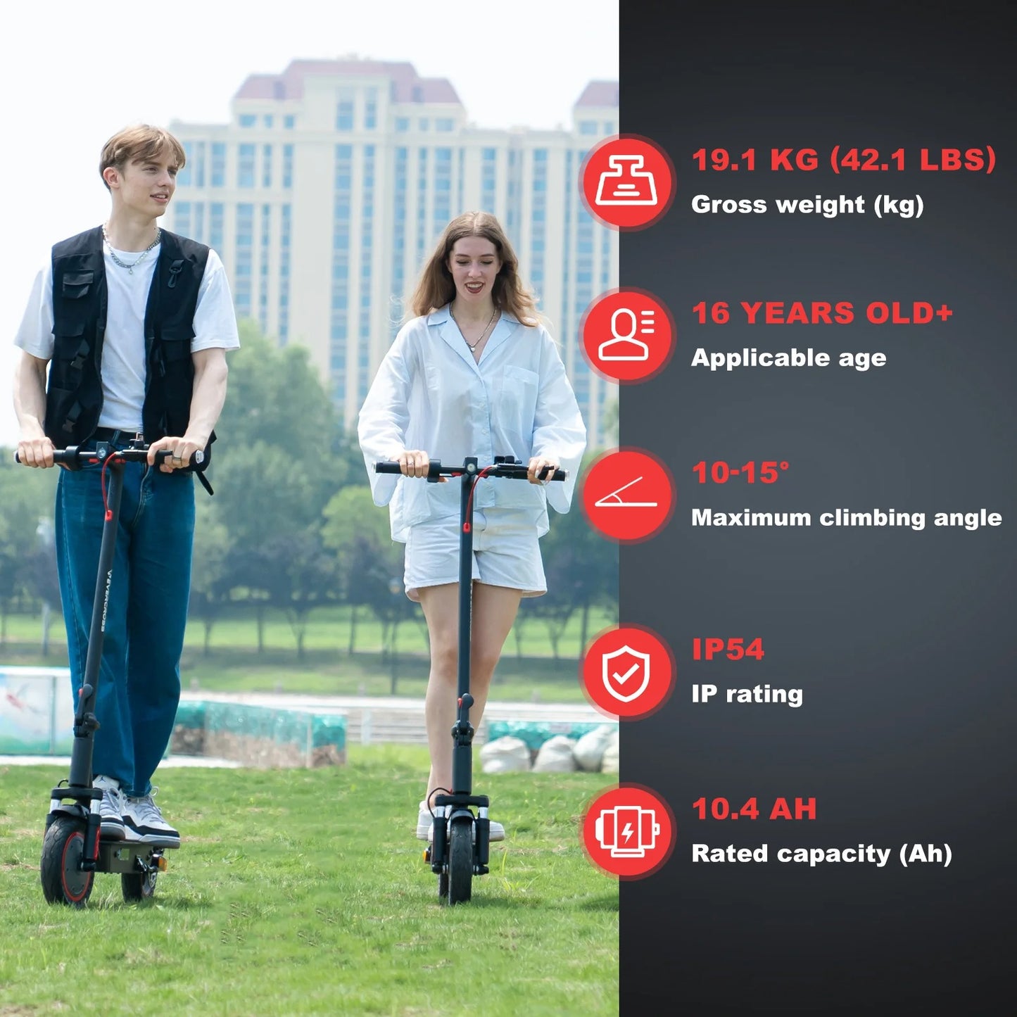 EV10K PRO Electric Scooter – 10" Foldable E-Scooter, App Control, 500W Motor, 410WH Battery, Perfect for Adults, EVERCROSS PRO
