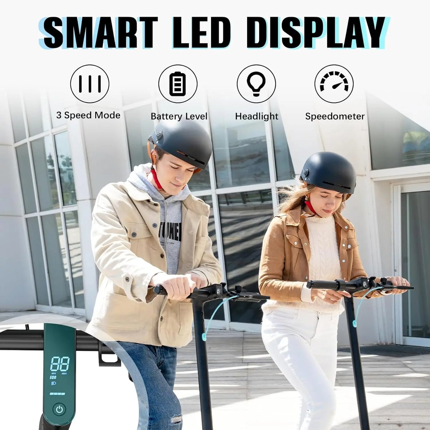 RCB-R17 Electric Scooter – 350W Motor, Max Speed 25 KM/H, 30 KM Range, 8.5" Solid Tire, Maximum Load 120 KG, Dual Braking, Perfect E-Scooter for Adult