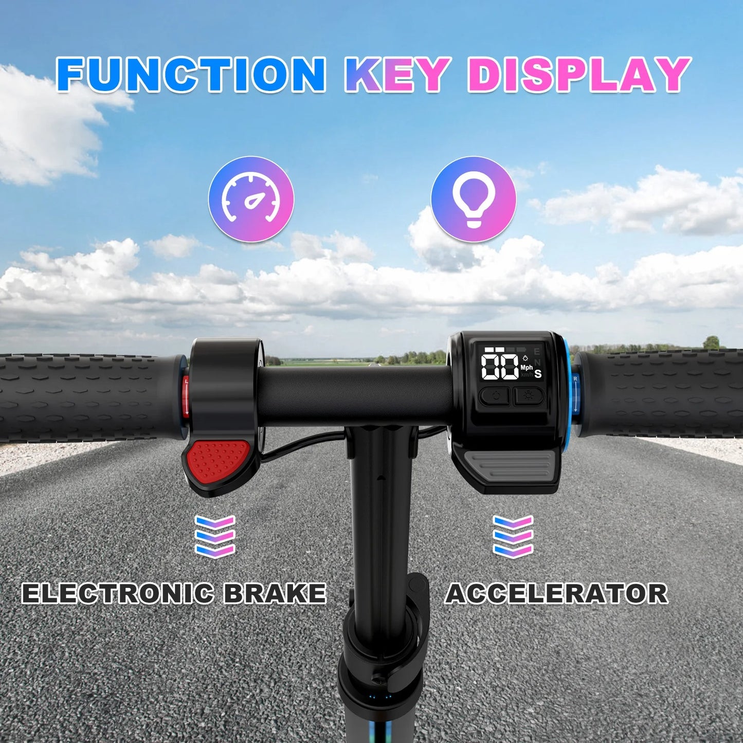 EV06C Electric Scooter – 6.5" Foldable E-Scooter, Upto 15KM/H, LED Display, Colourful Lights, Perfect for Kids, EVERCROSS PRO