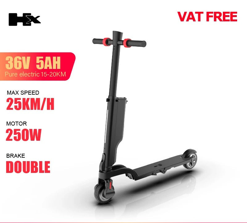 HX X6 Foldable Electric Scooter – 350W Motor, 7.5Ah Battery, 25km/h Speed, 5.5'' Wheels, 36V E-Scooter for Adults