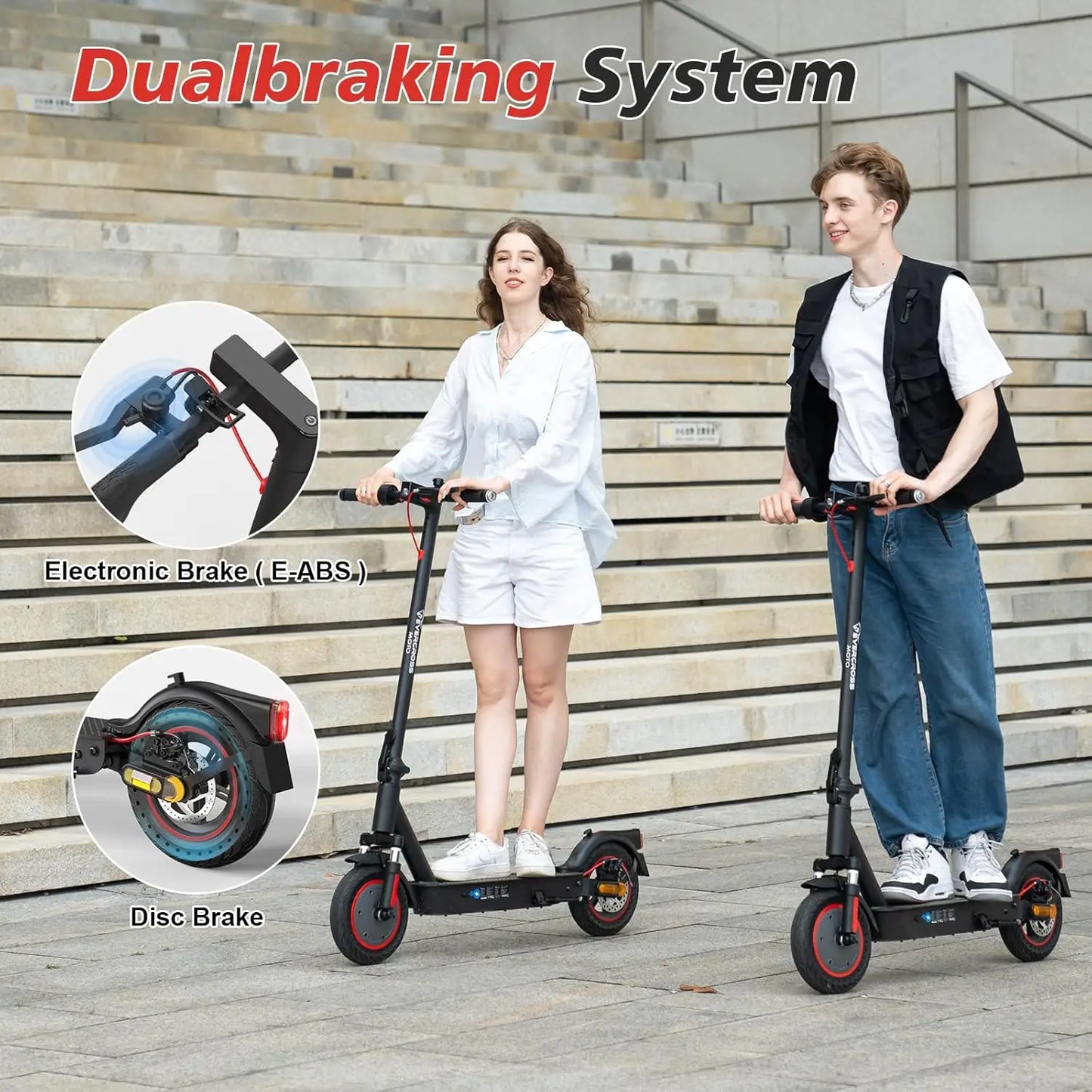 EV10K PRO Electric Scooter – 10" Foldable E-Scooter, App Control, 500W Motor, 410WH Battery, Perfect for Adults, EVERCROSS PRO