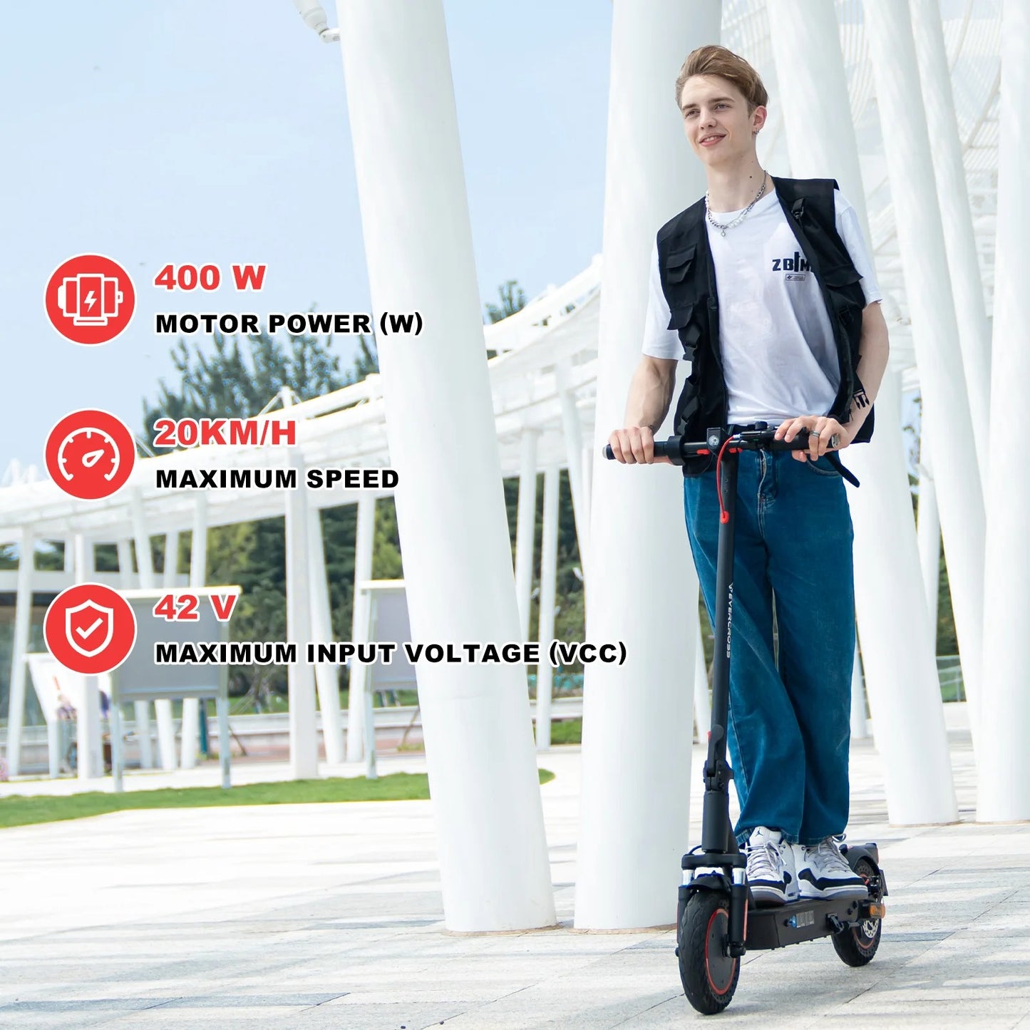 EV10K PRO Electric Scooter – 10" Foldable E-Scooter, App Control, 500W Motor, 410WH Battery, Perfect for Adults, EVERCROSS PRO