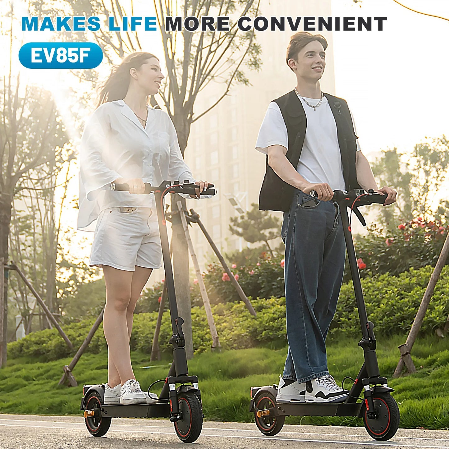 EV85F Electric Scooter – 8.5" Foldable E-Scooter, App Control, 350W Motor, 7.8AH Battery, Dual Brakes, Perfect for Adults, EVERCROSS PRO