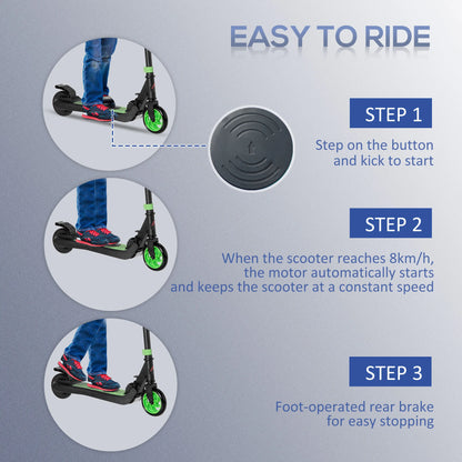 Beginner Kids Electric Scooter with Folding Design – 120W Motor, Adjustable Height & Rear Brake (8km/h Max), EK03