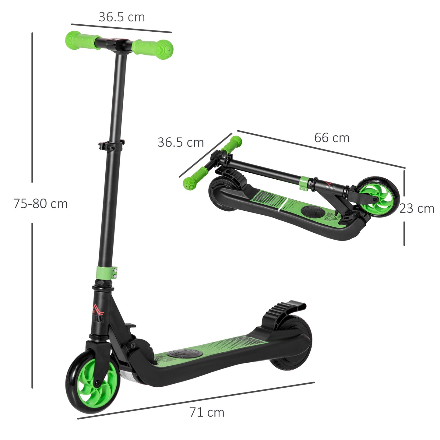 Beginner Kids Electric Scooter with Folding Design – 120W Motor, Adjustable Height & Rear Brake (8km/h Max), EK03