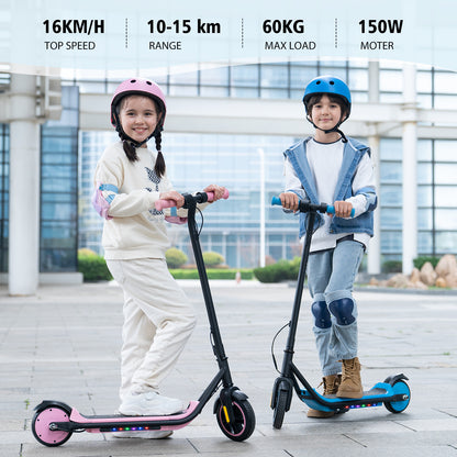 Kids Electric Scooter with Adjustable Speeds (8/12/16km/h) – Lightweight, Foldable & LED-Lit, EK04
