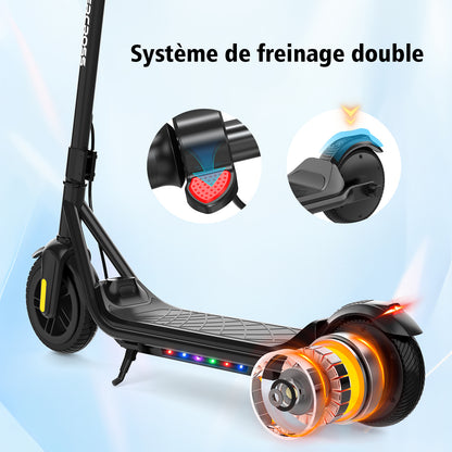 Kids Electric Scooter with Adjustable Speeds (8/12/16km/h) – Lightweight, Foldable & LED-Lit, EK04