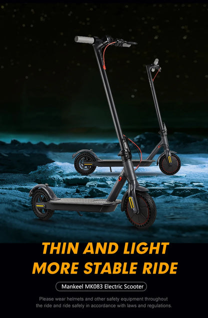 Mankeel MK083 350W Electric Scooter for Adults – 25km/h Speed, 30km Range, Smart APP Control, Foldable Design