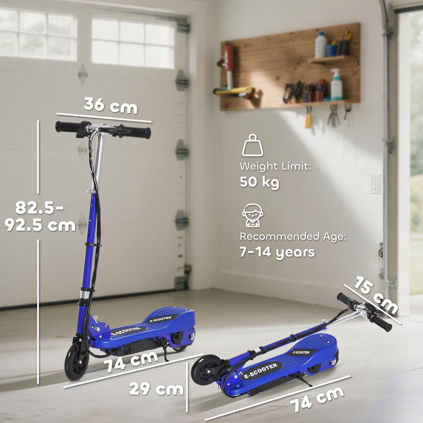 Beginner Kids Electric Scooter for Ages 7–14 Years, boys & girls – Safe 12km/h Speed, 120W Motor, Foldable & Height Adjustable, EK05
