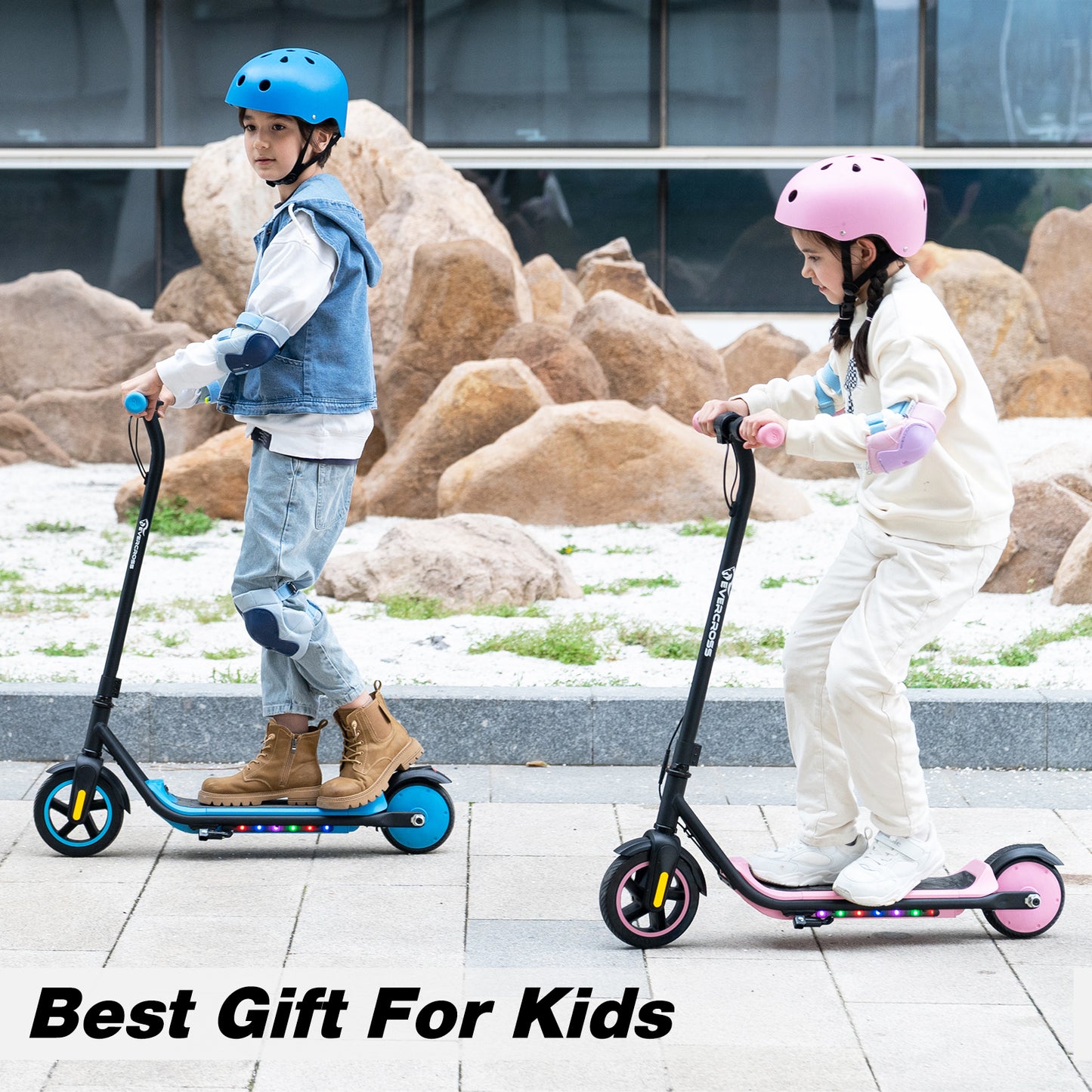 Kids Electric Scooter with Adjustable Speeds (8/12/16km/h) – Lightweight, Foldable & LED-Lit, EK04