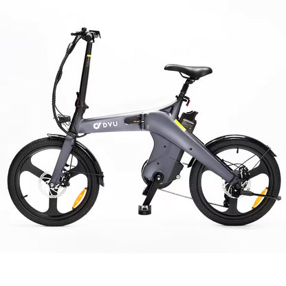 DYU T1 Folding E-Bike 250W City E-Bike 36V 10AH Battery Electric Bike 20-inch Tire Commuter E-Bike, EB-07