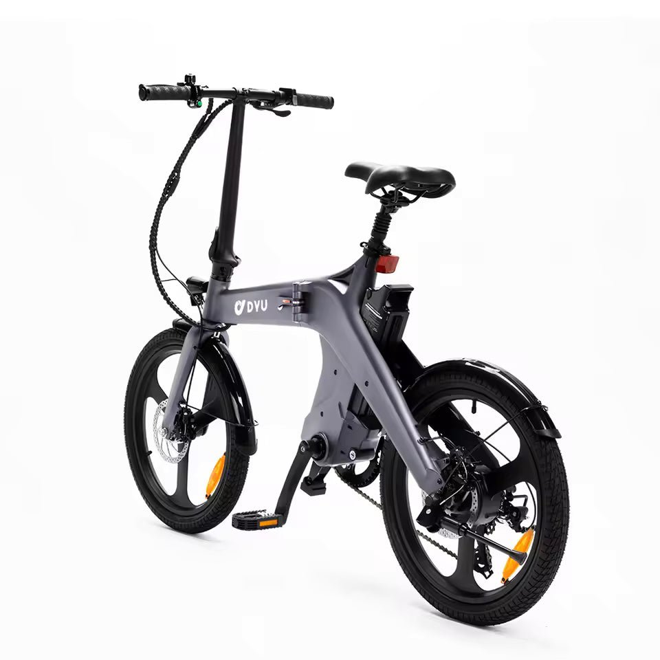 DYU T1 Folding E-Bike 250W City E-Bike 36V 10AH Battery Electric Bike 20-inch Tire Commuter E-Bike, EB-07