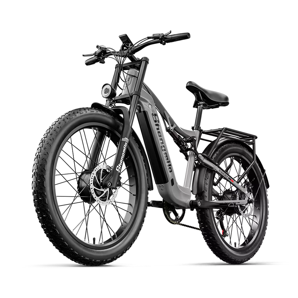 Shengmilo S600 Adult 2000W E-Bike Men's E-Mountain E-Bike with Two Motor, 48V 840WH Battery, 26" Fat Tire Electric Bike, EB-04