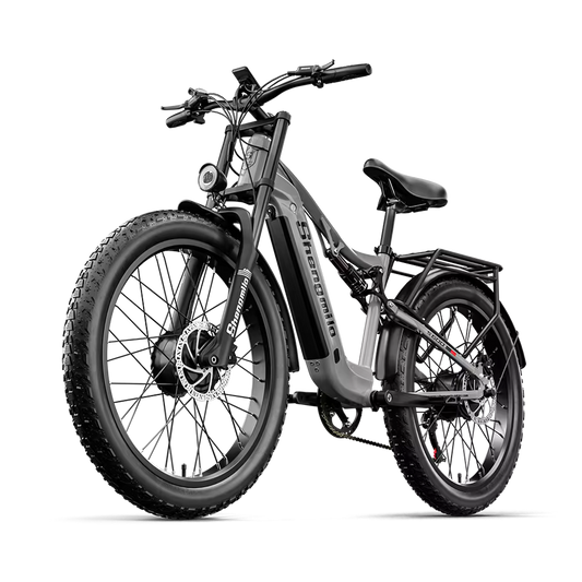 Shengmilo S600 Adult 2000W E-Bike Men's E-Mountain E-Bike with Two Motor, 48V 840WH Battery, 26" Fat Tire Electric Bike, EB-04