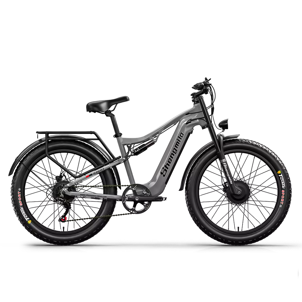 Shengmilo S600 Adult 2000W E-Bike Men's E-Mountain E-Bike with Two Motor, 48V 840WH Battery, 26" Fat Tire Electric Bike, EB-04