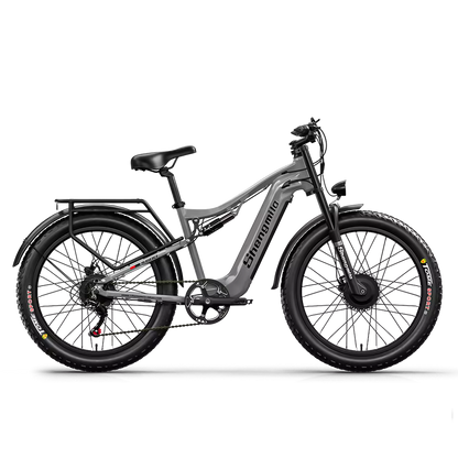 Shengmilo S600 Adult 2000W E-Bike Men's E-Mountain E-Bike with Two Motor, 48V 840WH Battery, 26" Fat Tire Electric Bike, EB-04