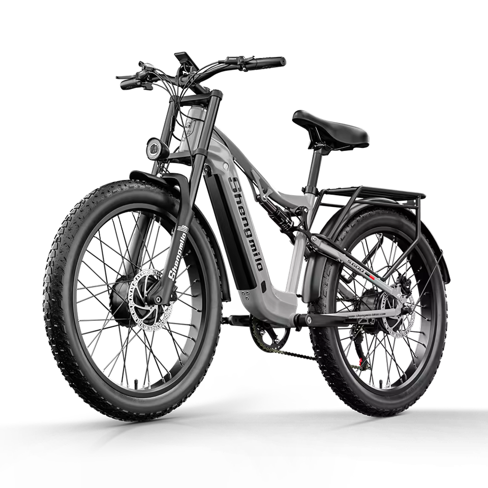 Shengmilo S600 Adult 2000W E-Bike Men's E-Mountain E-Bike with Two Motor, 48V 840WH Battery, 26" Fat Tire Electric Bike, EB-04